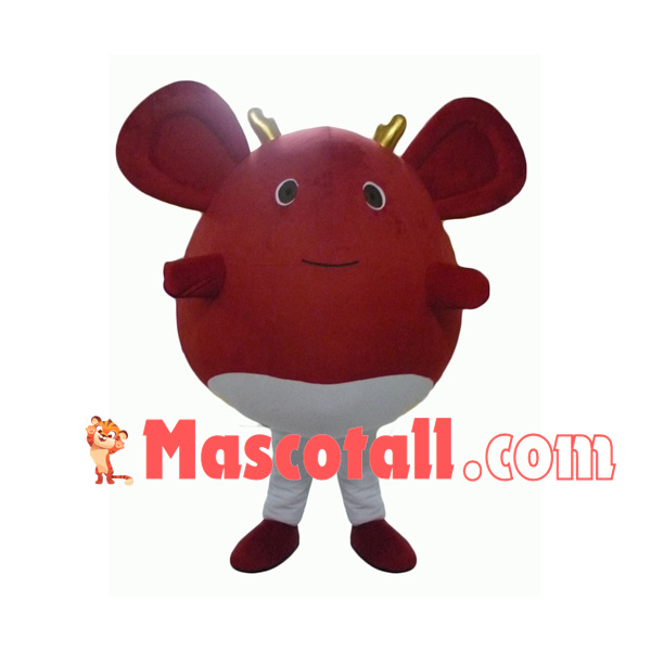 Red Mouse Elf Baby Cartoon Mascot Costume