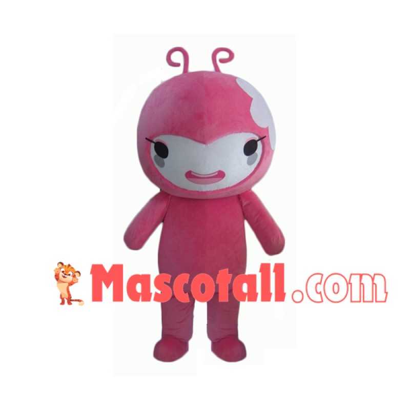 Pink Love Doll Cartoon Mascot Costume