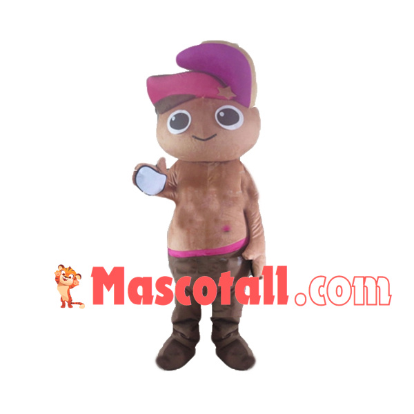 Shoeshine Black Boy Mascot Costume