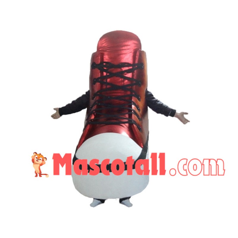 High-top Bright Red Sneaker Mascot Costume