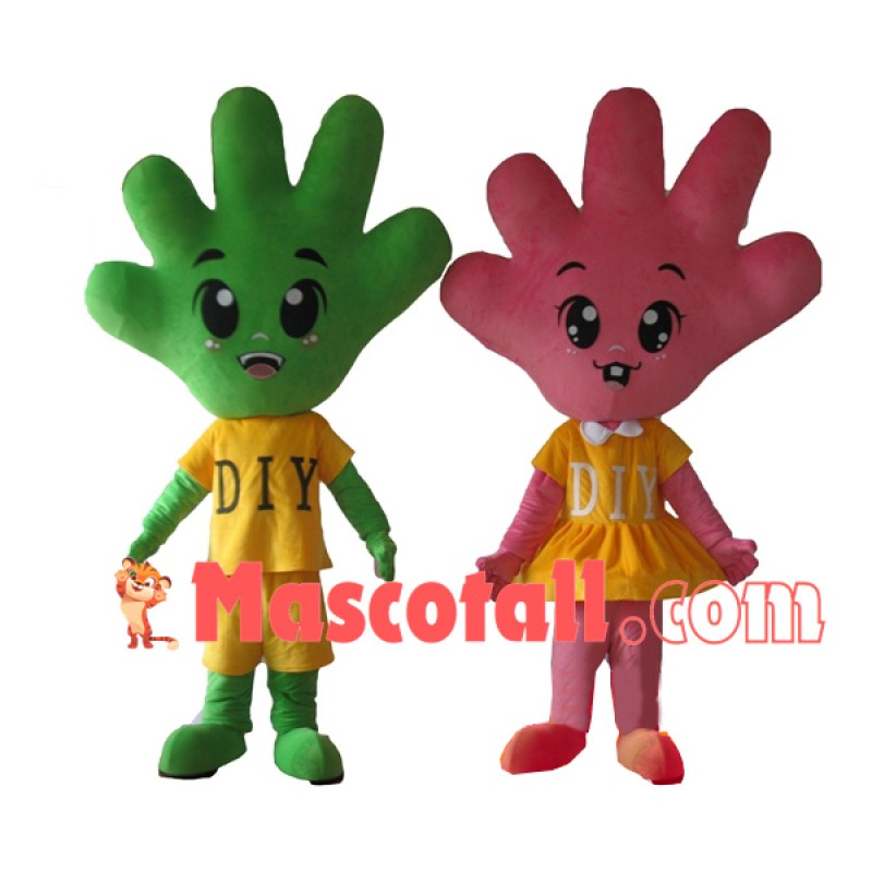 Handmade Colorful Glove Mascot Costume