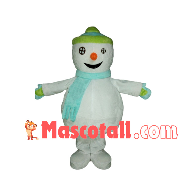 Vivid Snowman With Button Eyes Mascot Costume