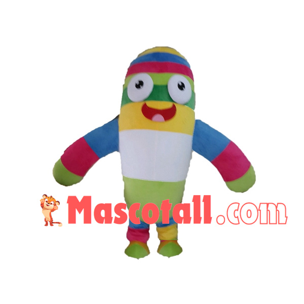 Colorful Fudge Mascot Costume for Party