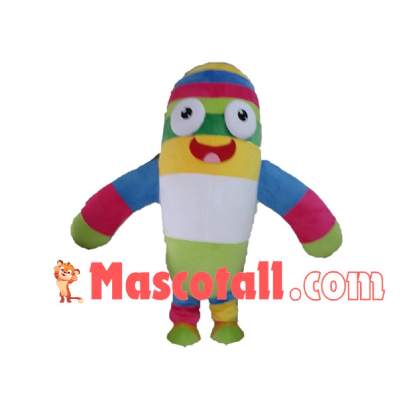 Colorful Fudge Mascot Costume for Party