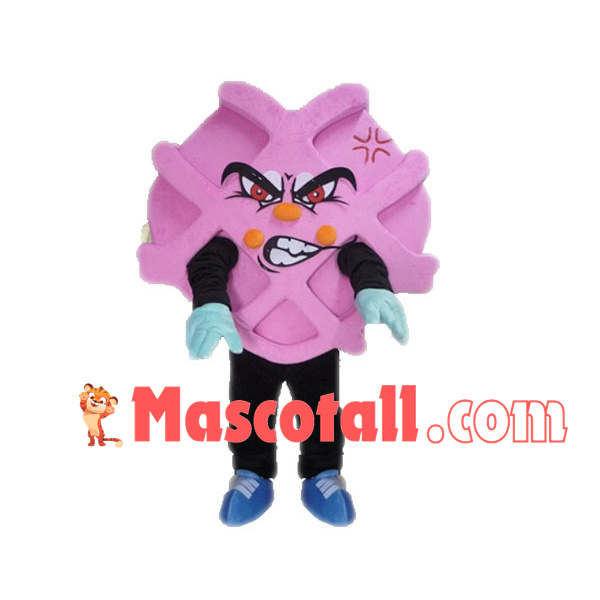 Strawberry Waffle Cartoon Mascot Costume