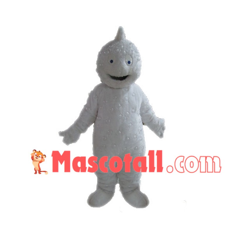 Hairy Monster Covered In Transparent Beads Mascot Costume