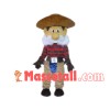 Hard-working White-beard Farmer Mascot Costume
