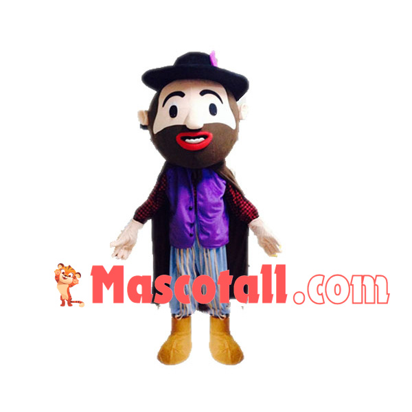 Juggling Bearded Man Mascot Costume
