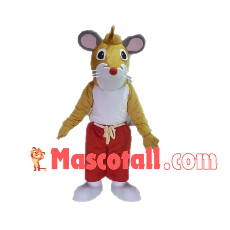 Big Mouse With Lace-up Trousers Mascot Costume
