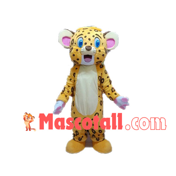 Little Blue-eyed Leopard Mascot Costume