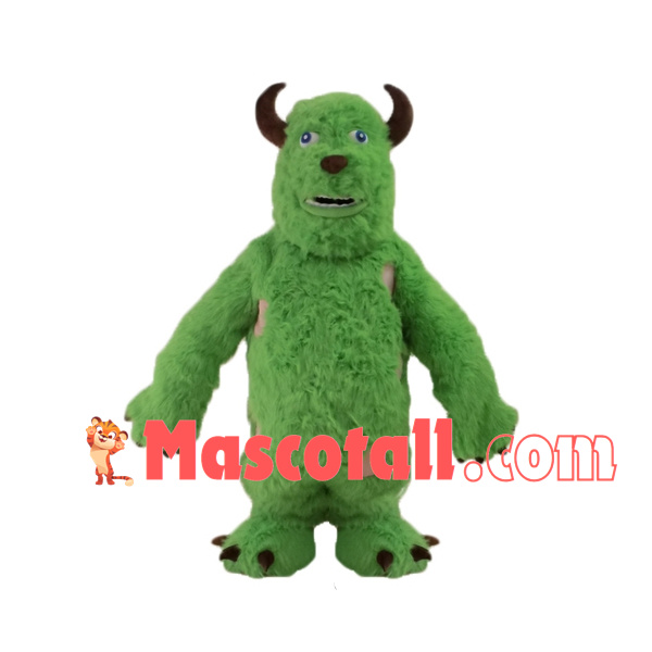 Sullivan the Green Shaggy Monster Mascot Costume