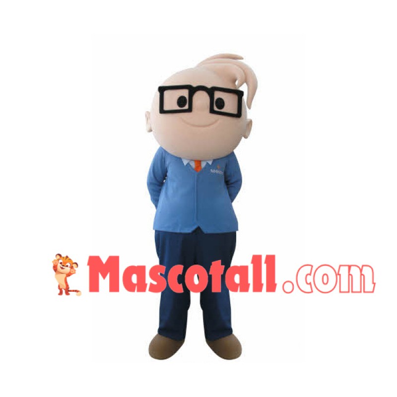 Mr Principal With Stylish Hairstyle Mascot Costume