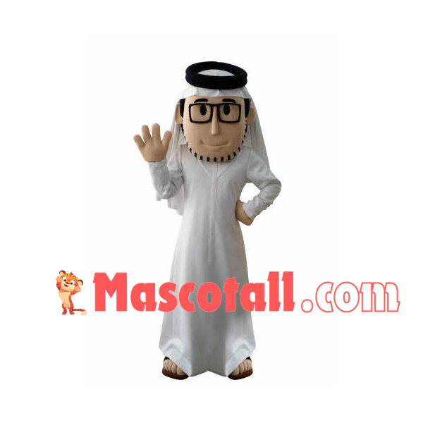 Priest In The White Robe Mascot Costume