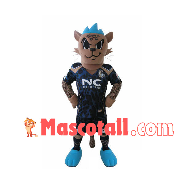High-spirited Leopard Player Mascot Costume