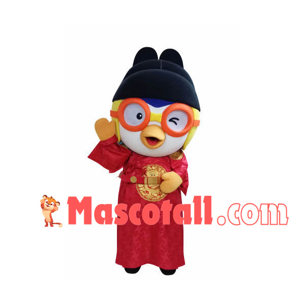 Pororo In The Korean Emperor Suit Mascot Costume