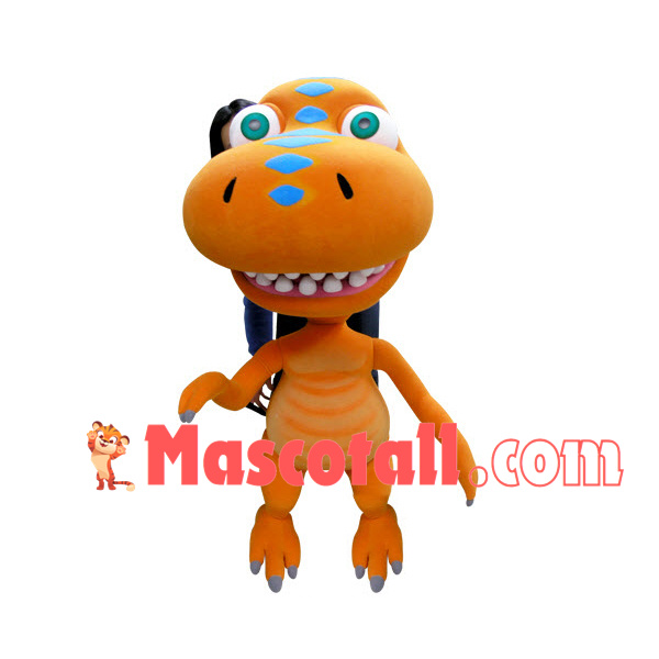 Orange Tyrannosaurus of Family Trip Mascot Costume