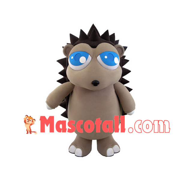 Hedgehog Baby With Blue Eyes Cartoon Mascot Costume