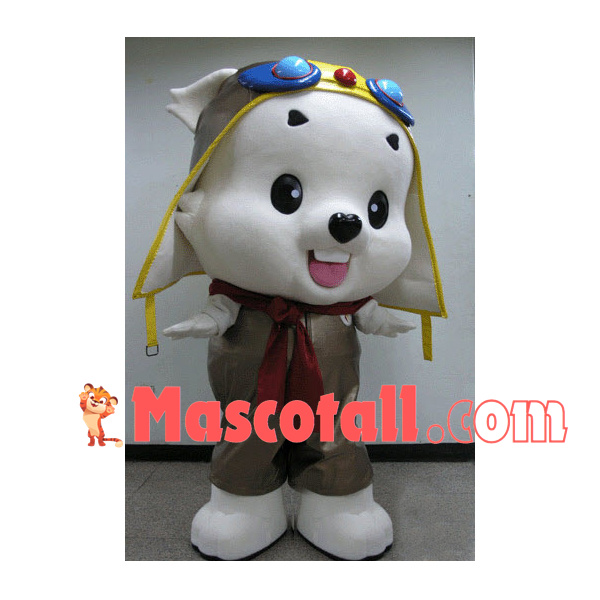 Ski Puppy In The Windbreaker Mascot Costume