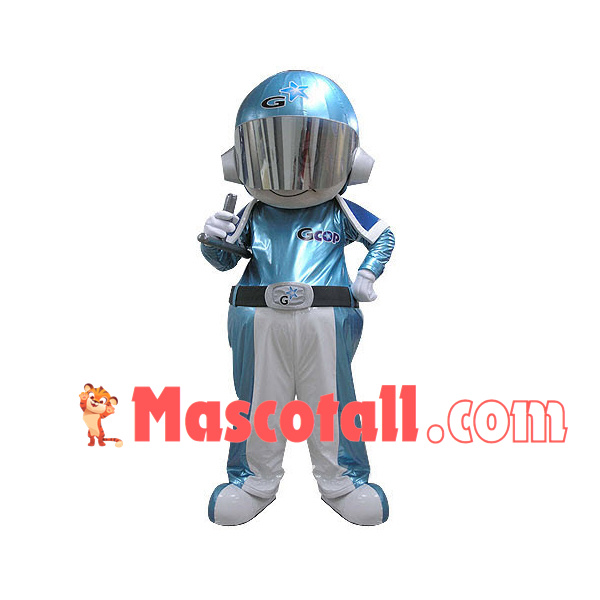 Helmet Man of Recruitment System Mascot Costume