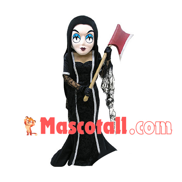 Evil Witch Holding Axe Mascot Costume