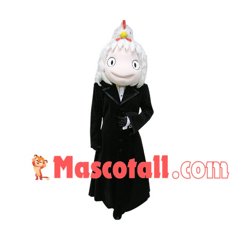 Mysterious Chicken Head Miko Mascot Costume