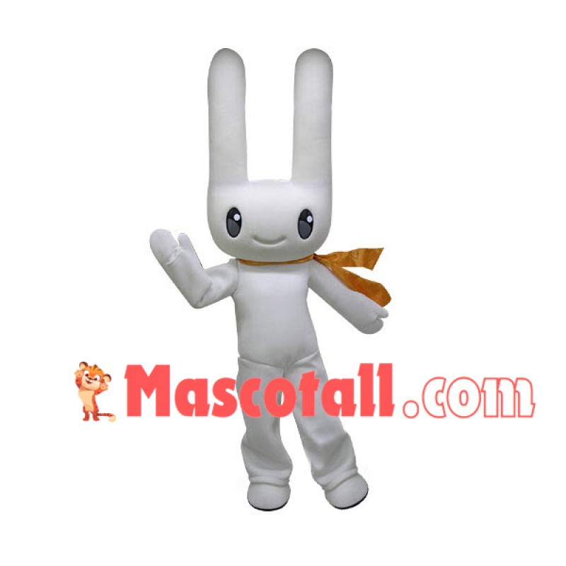 Long-eared Tall White Rabbit Mascot Costume