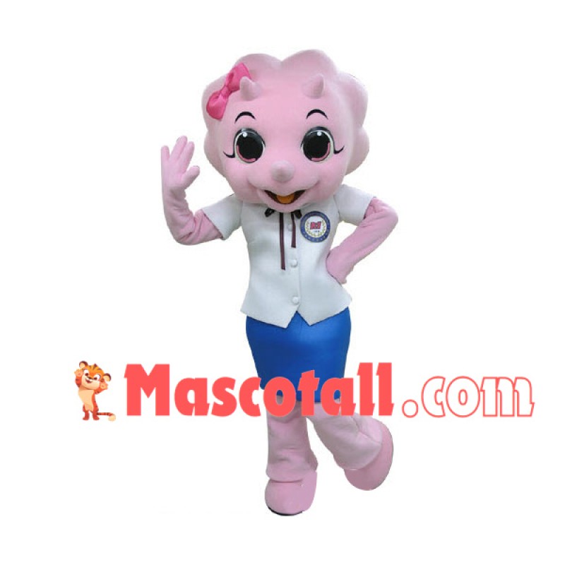 Airline Professional Staff Triceratop Mascot Costume