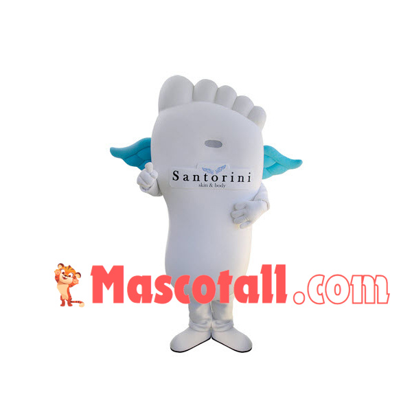 Cartoon Foot With Small Wings Mascot Costume
