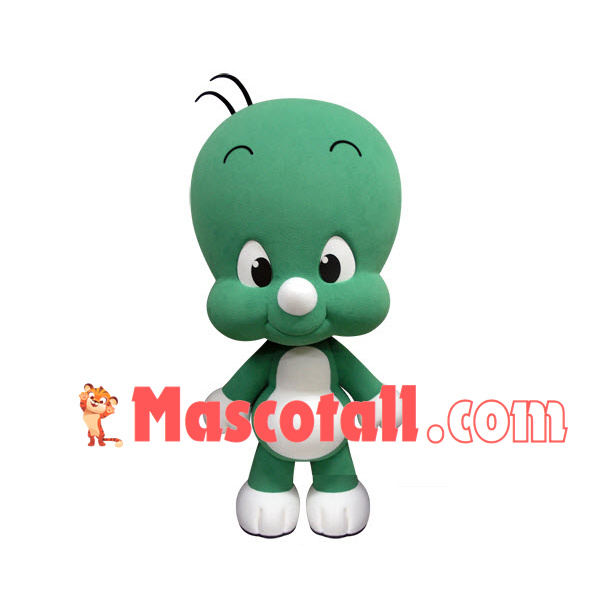 Amiable Green Baby Dragon Mascot Costume