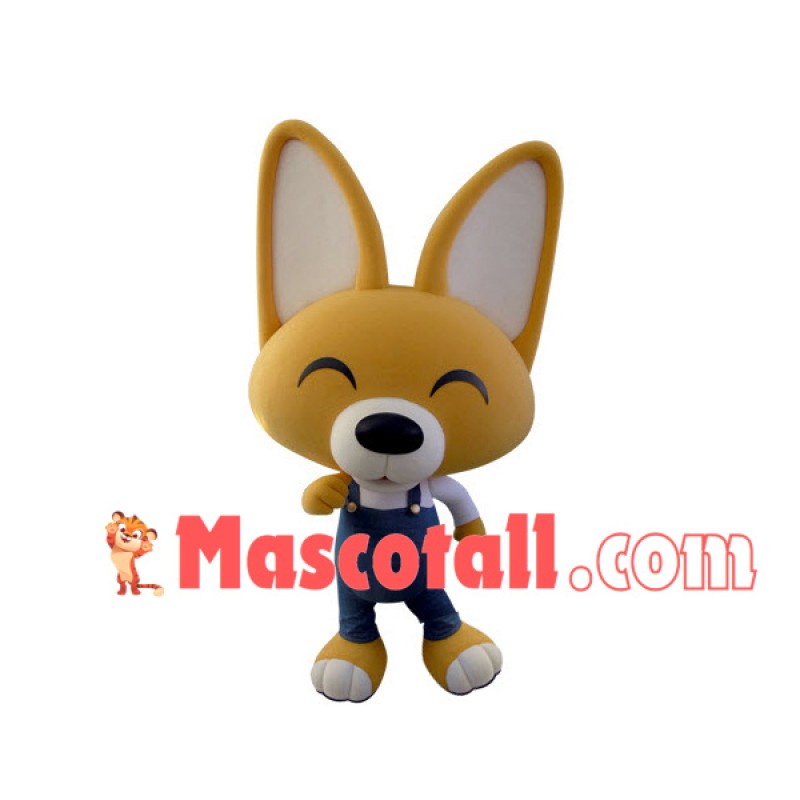 Stubborn Little Fox Eddie Cartoon Mascot Costume