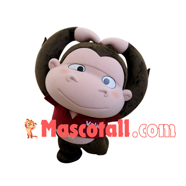 Little Monkey With Hands Like Heart Mascot Costume