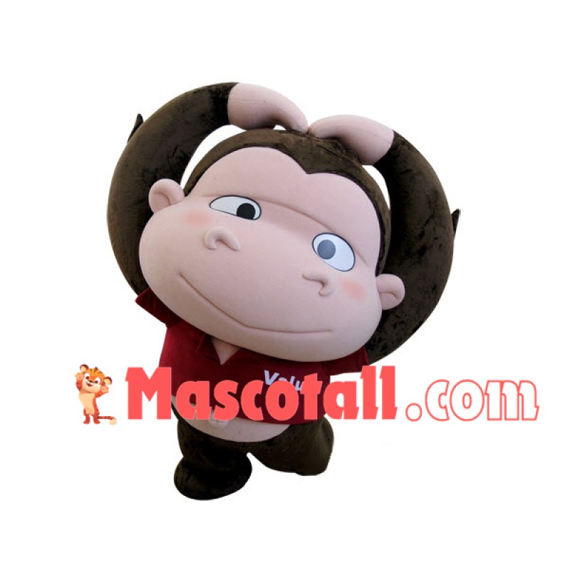 Little Monkey With Hands Like Heart Mascot Costume