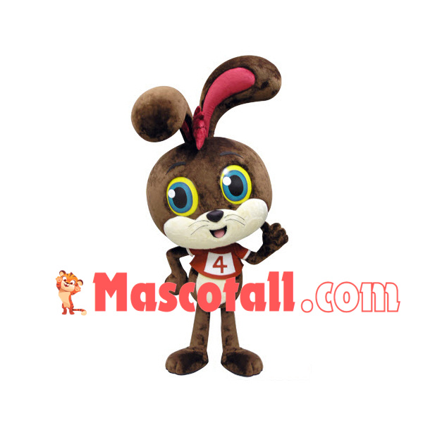 Swift Number Four Racer Rabbit Mascot Costume