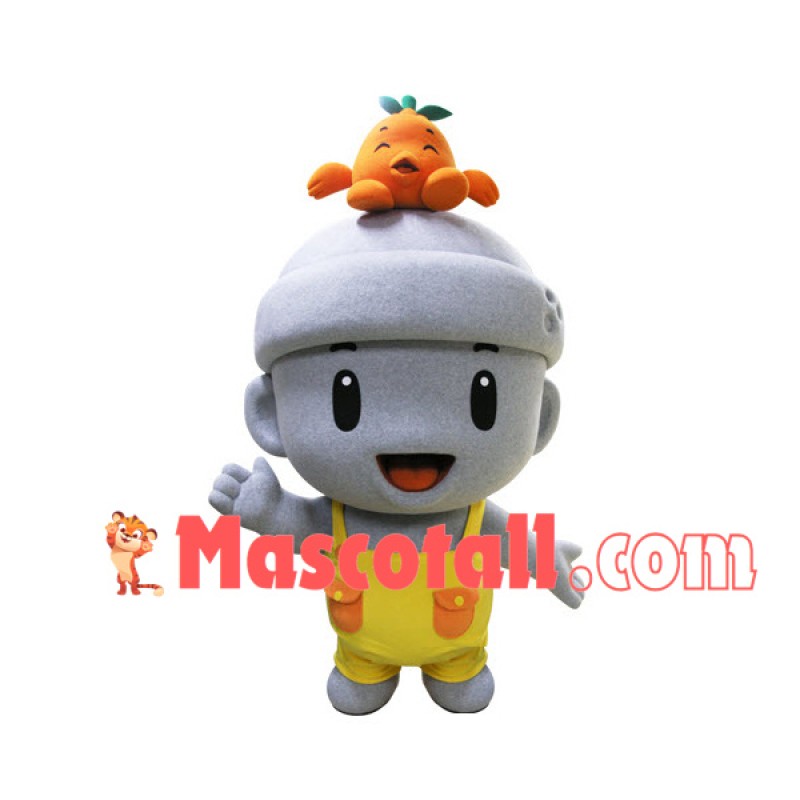 Exquisite Gray Boy Puppet Mascot Costume