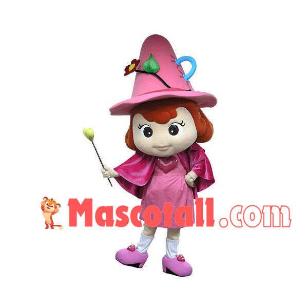 Pure Child Wearing Magic Hat Mascot Costume