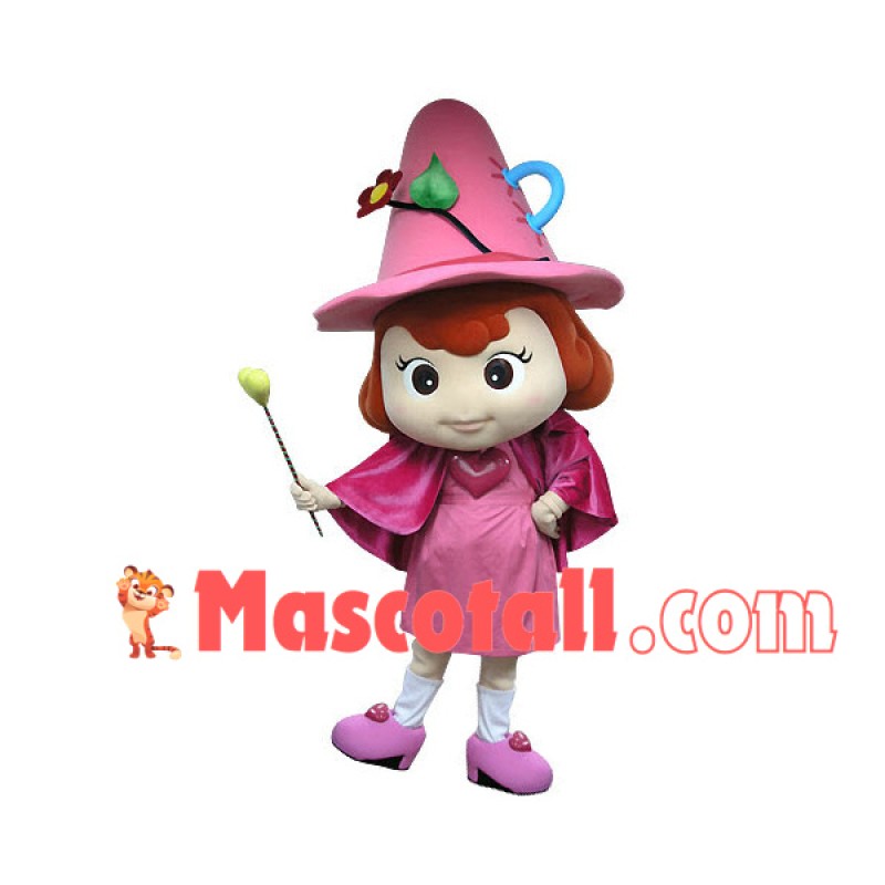 Pure Child Wearing Magic Hat Mascot Costume