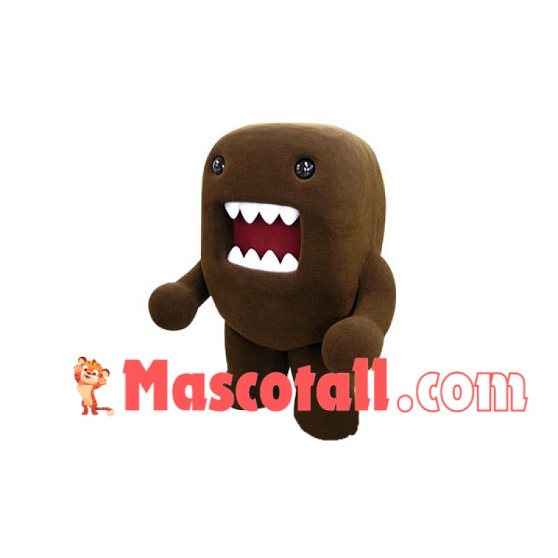 Brown Square Body Domo-kun Mascot Costume