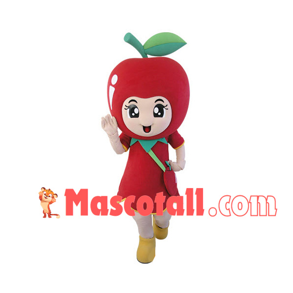 Cartoon Symbol Red Apple Doll Mascot Costume