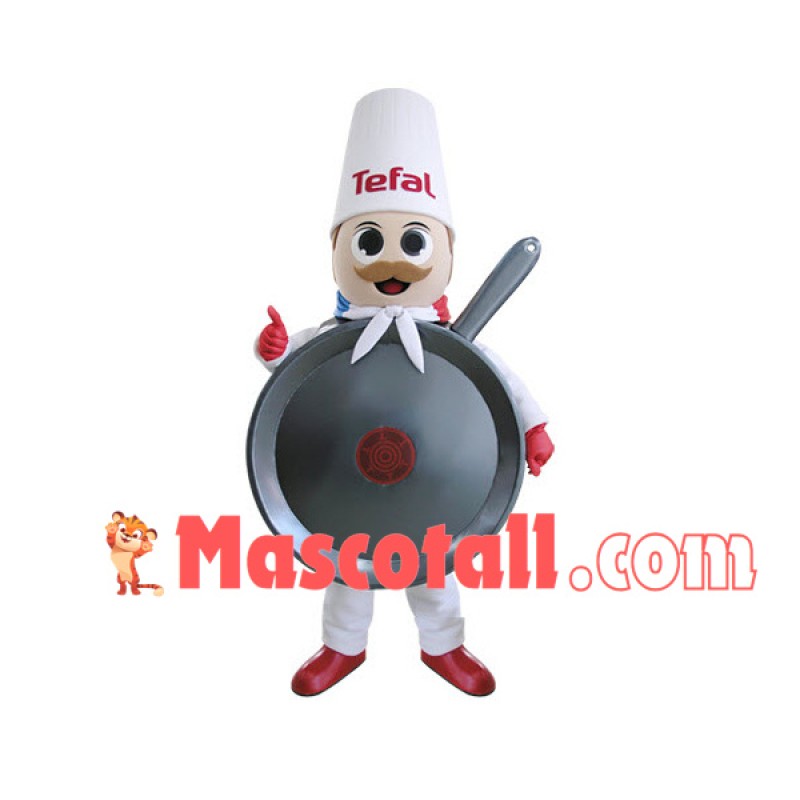 Non-stick Pan of Kitchenware Brand Mascot Costume
