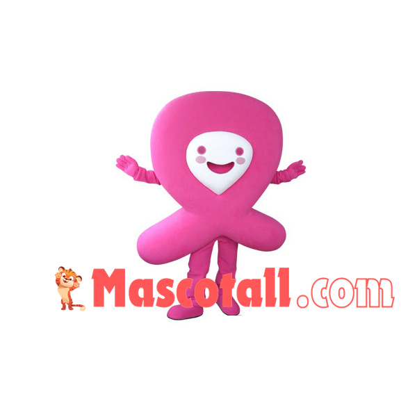 Cross-shaped Pink Cushion Cartoon Mascot Costume