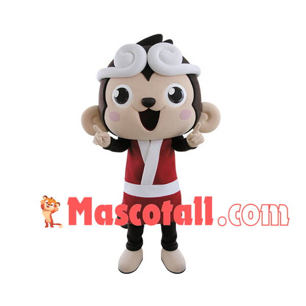 Rebellious Monkey With Restrained Headband Mascot Costume