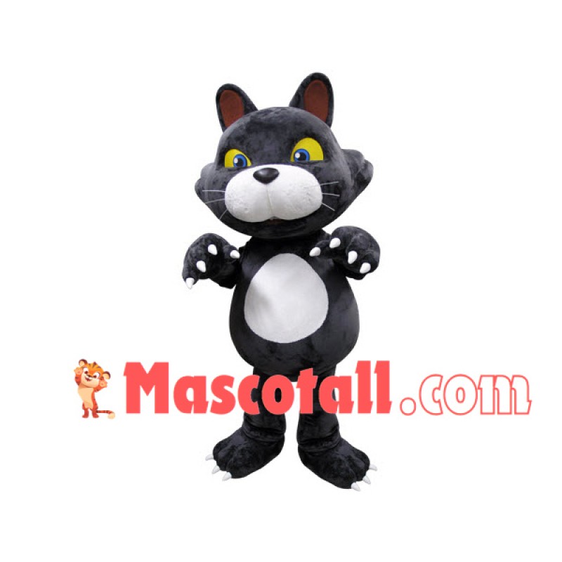 Grey Wildcat With Sharp Paws Mascot Costume