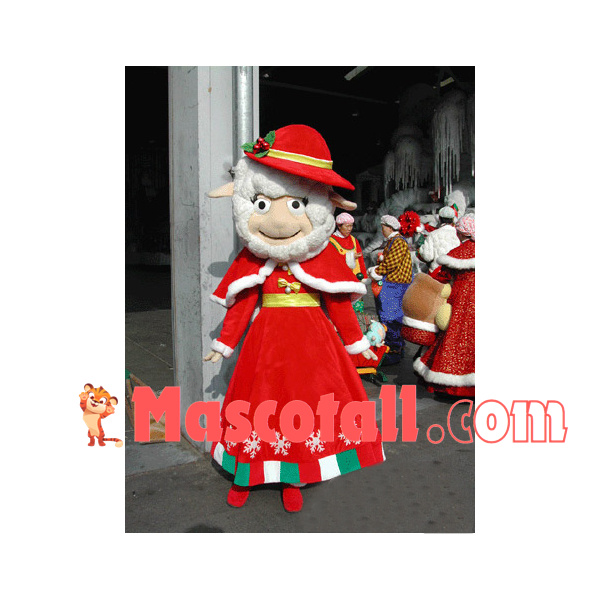 Elegant Sheep Mascot Costume for Christmas Dinner Party