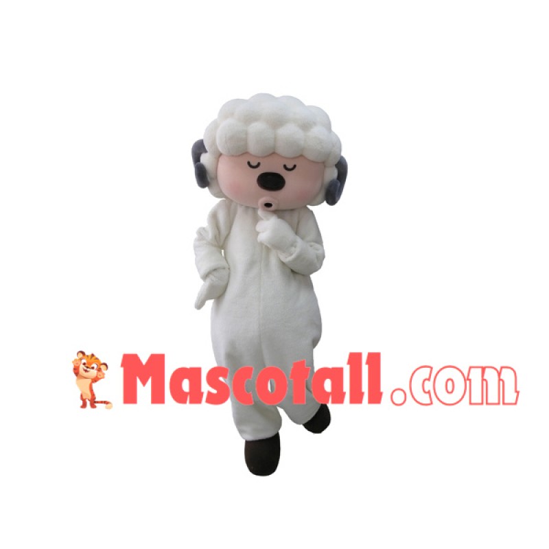 Soft Merry Pure White Sheep Mascot Costume