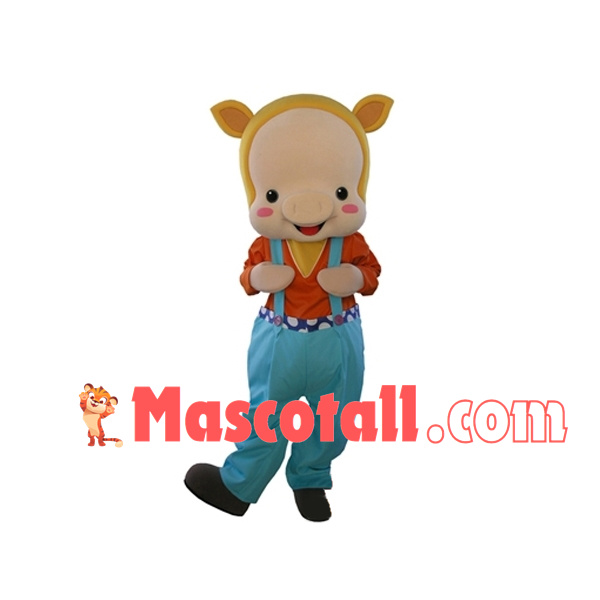 Shy the Slim Pig Mascot Costume