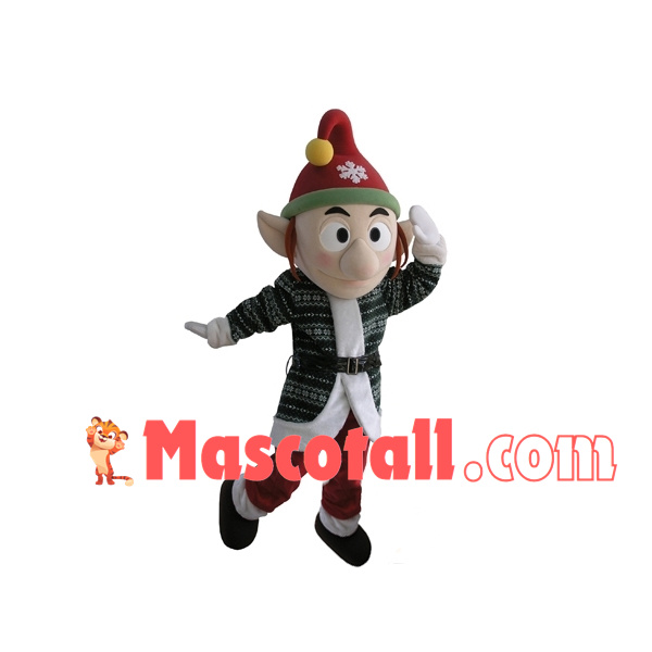 Looking Out Christmas Elf Mascot Costume