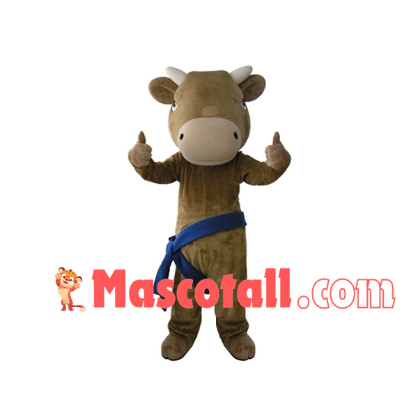 Just Wrestler Brown Bull Mascot Costume