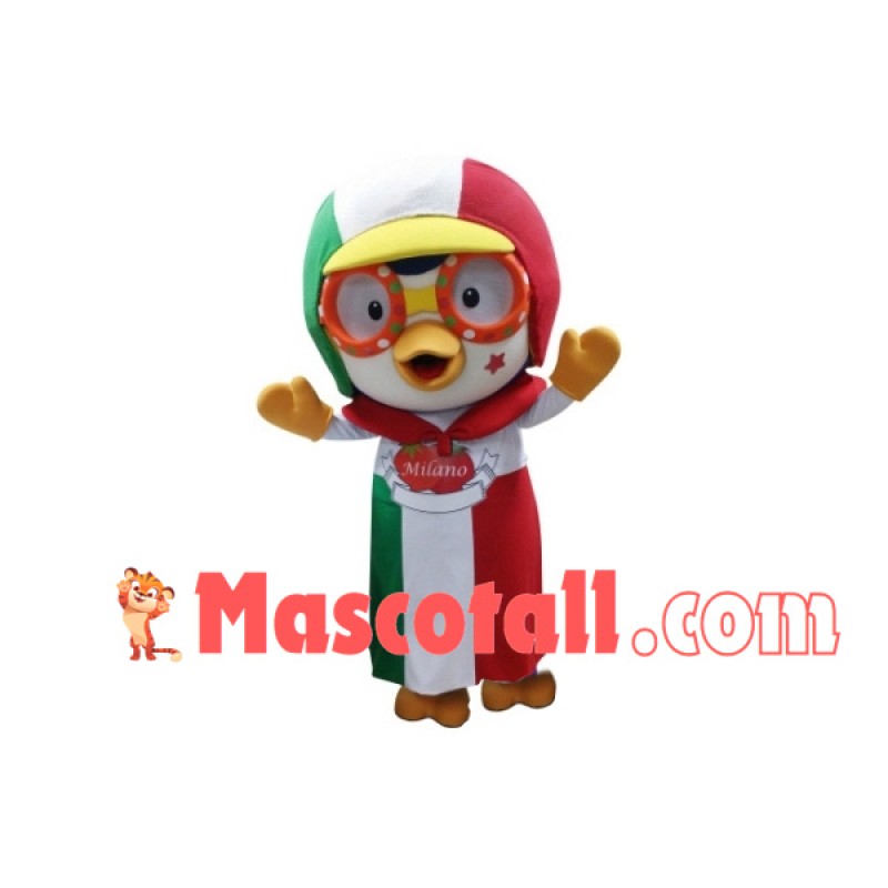Pororo In The Patchwork Suit Mascot Costume