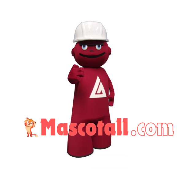 Red Elevator Engineer Doll Mascot Costume