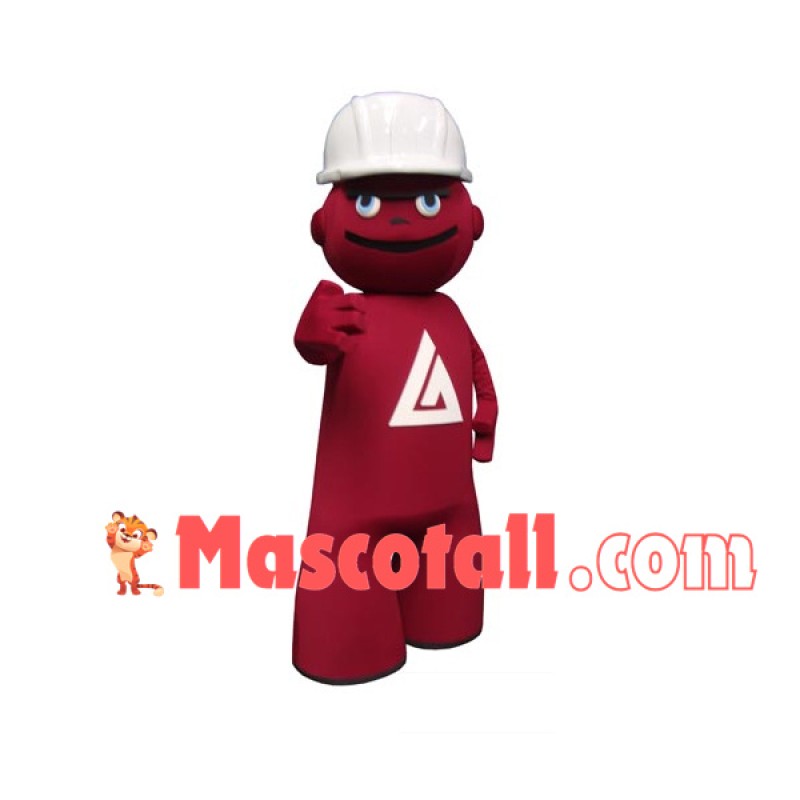 Red Elevator Engineer Doll Mascot Costume